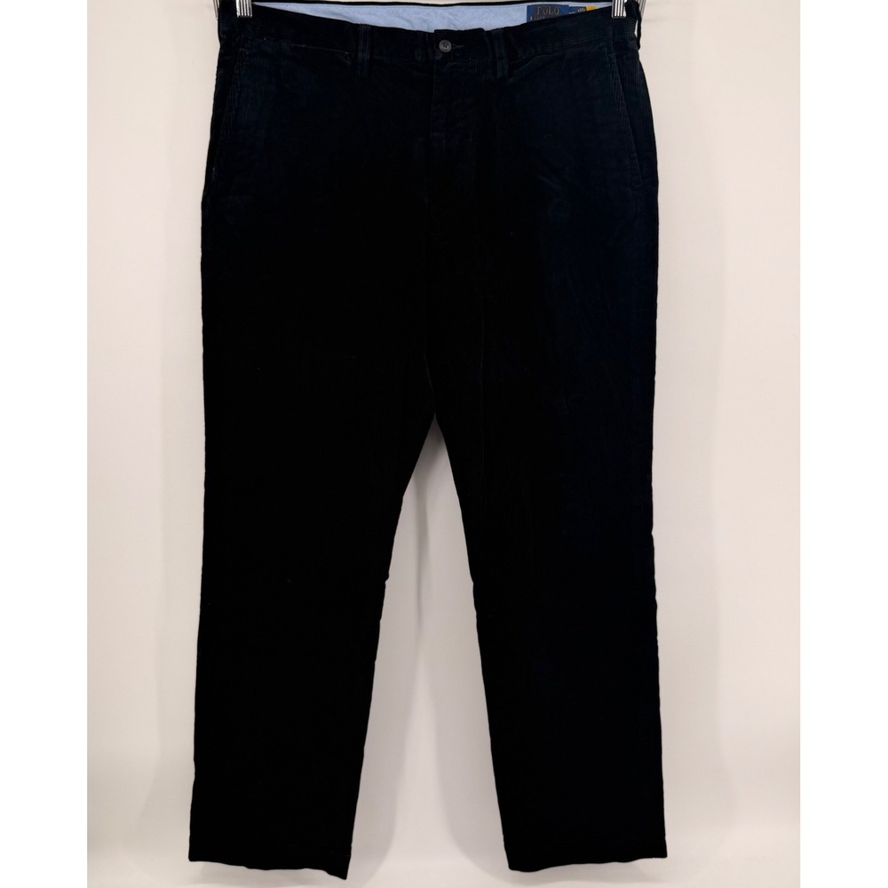 Polo Ralph Lauren Pants Mens 38x34 Navy Blue Stretch Classic Fit Corduroy Pony
